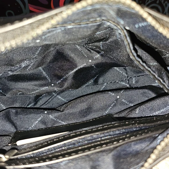 French Connection Charm Smooth Ring Closure Hobo Handbag - Picture 10 of 13